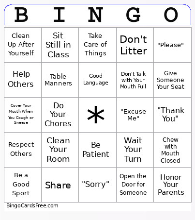 Trail Life Bingo Card