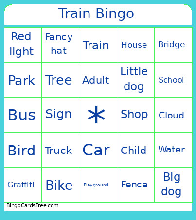 Train Bingo Card