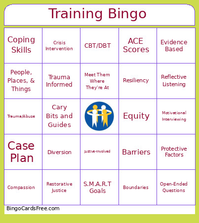 Training Bingo Card