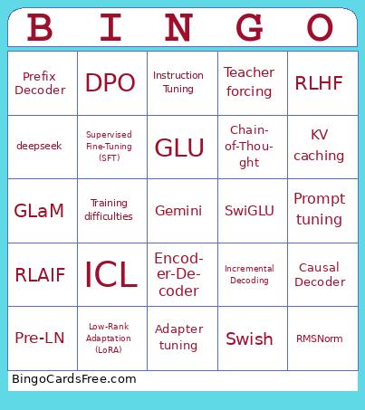 Transformers Bingo