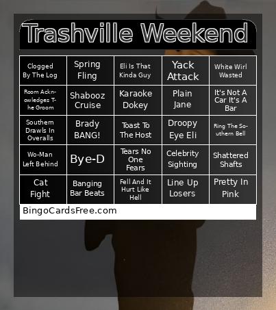Trashville Weekend Bingo