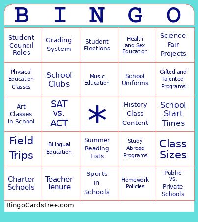 Trest Bingo Card