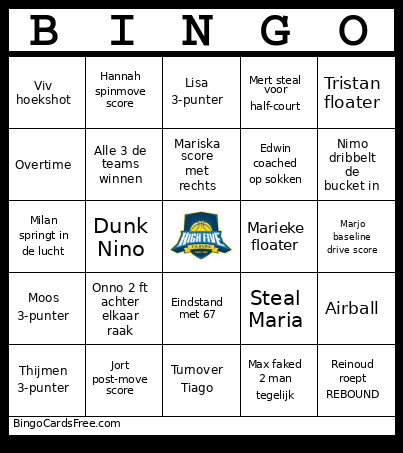 Triple Header ! Bingo Card