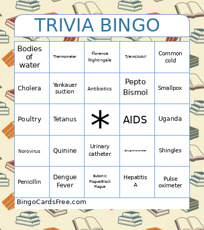 TRIVIA Bingo Card
