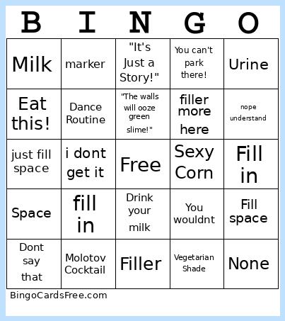 Troll 2 Promo Bingo Card