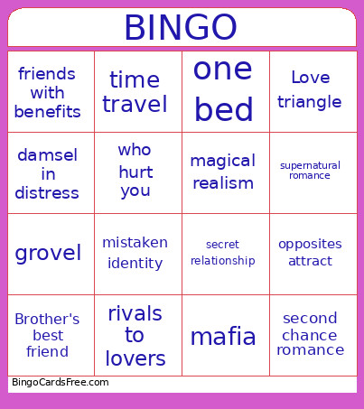Tropes Bingo Card