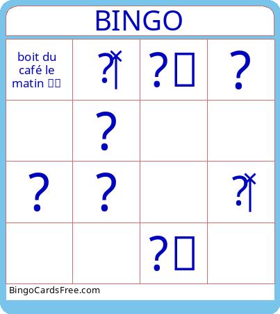 trouve qqn qui Bingo