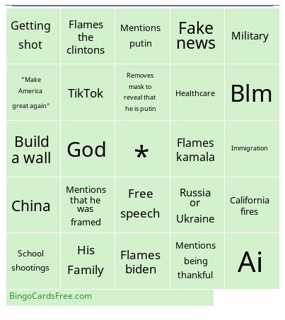 Trump bingo