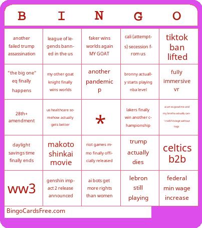 trump haha Bingo