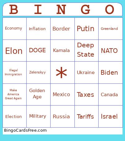 Trump Speech Bingo Cards Free Pdf Printable Game, Title: BINGO