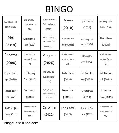 TS CLUB 24 Bingo Cards Free Pdf Printable Game, Title: BINGO