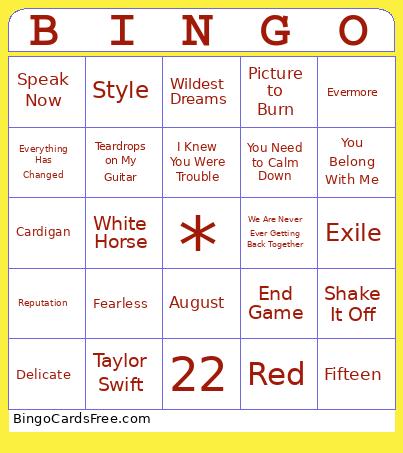 TS SJDFLKSDF Bingo Card