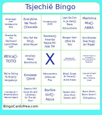 Tsjechië Bingo Card