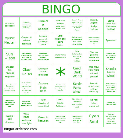 Ttttt Bingo Card