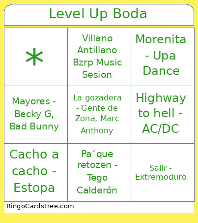 Tumi Y Albishu Bingo Card