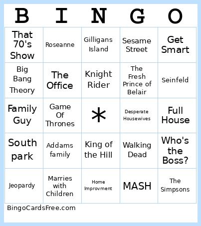 TV SHOWS Bingo
