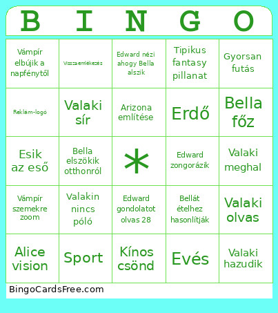 Twilight Bingo Card 3