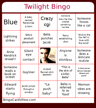 Twilight :) Bingo Card