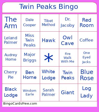 Twin Peaks Bingo