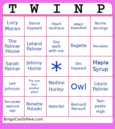 Twin Peaks Bingo