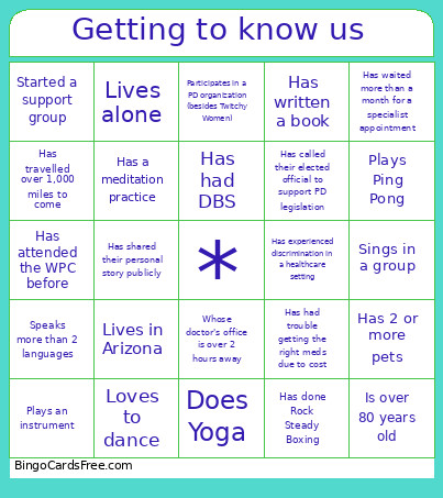 Twitchy Networking Bingo Card
