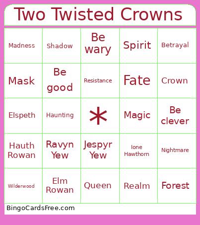 Two Twisted Crowns Bingo
