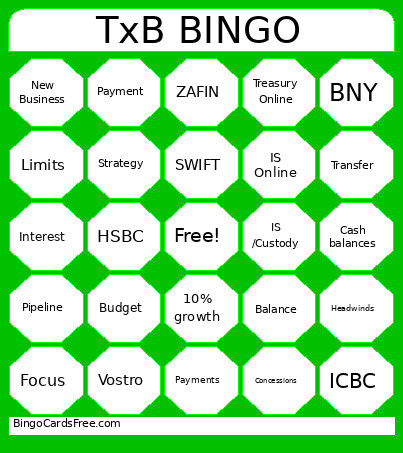 TxB Bingo Card