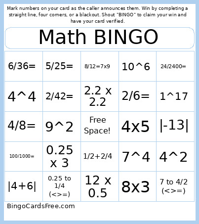 Tyler's Class Bingo Card 2