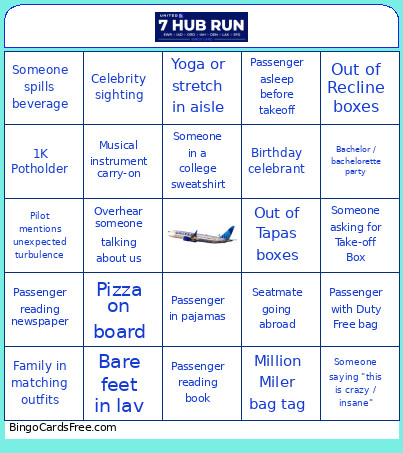 UA Hub Bingo Card