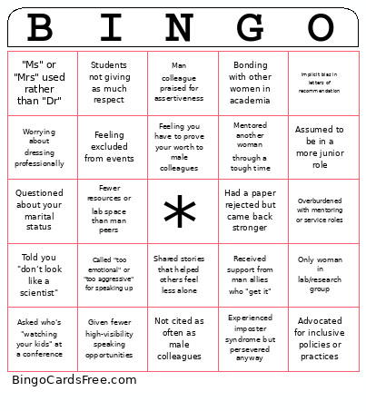 UCI WIR Bingo Card