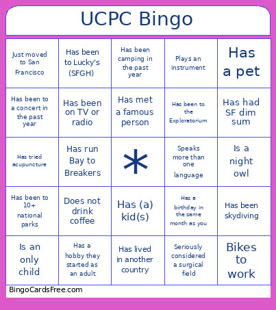 UCPC Sept 2026 Bingo Card