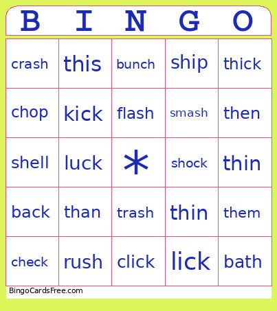 UFLI 49 Bingo Card