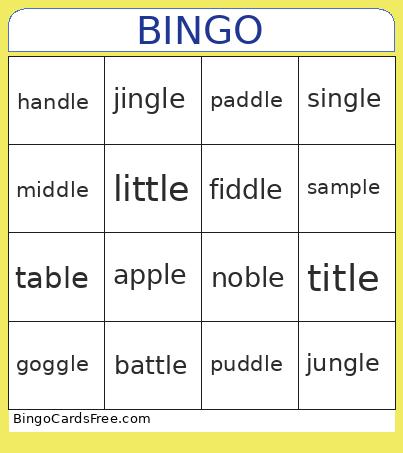 UFLI lesson 75 Bingo