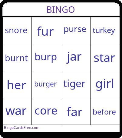 UFLI Lesson 77-78 Bingo