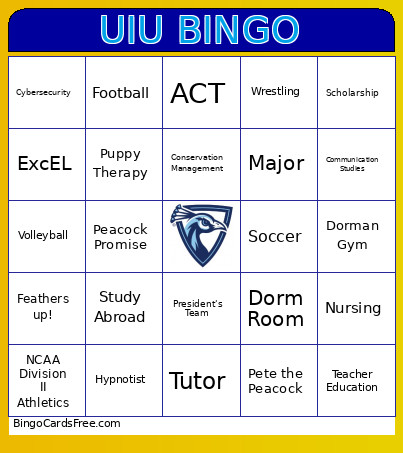 UIU Bingo Card