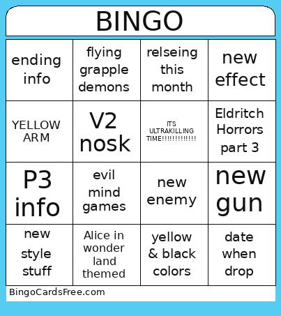 ultrakill fraud Bingo