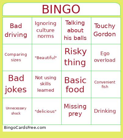 Uncharted Bingo Card