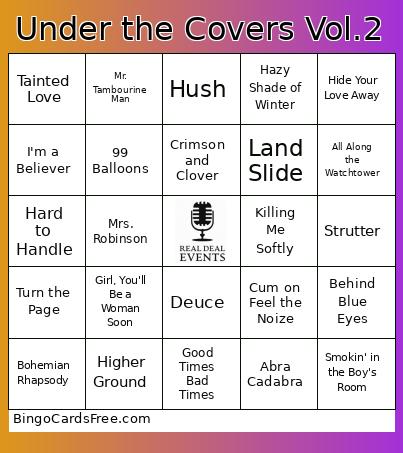 Under the Covers Vol.2 Bingo