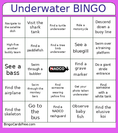 Underwater Bingo Card