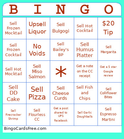 Union Pier Social Bingo Card