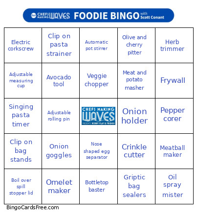 Unique Kitchen Items Bingo Card