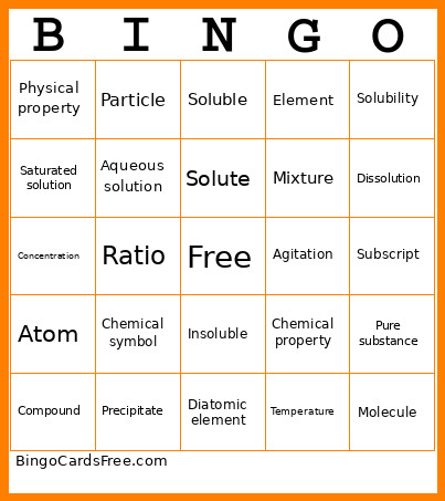Unit 1 And 2 Bingo Card