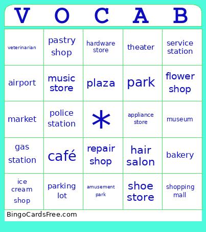 Unit 2.1 Bingo Card