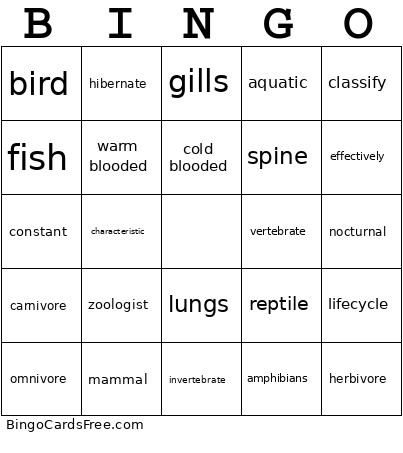 Unit 2 Vocab Review Bingo Card