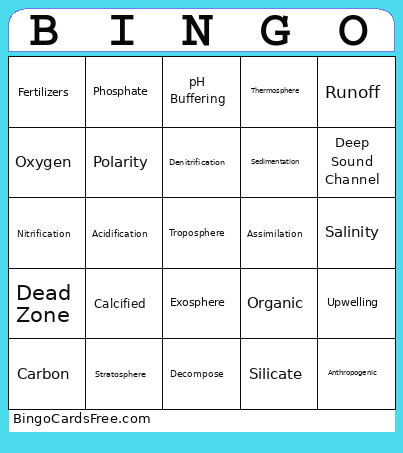 Unit 3 Bingo Card