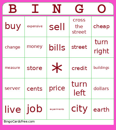 Unit 3 Bingo Card
