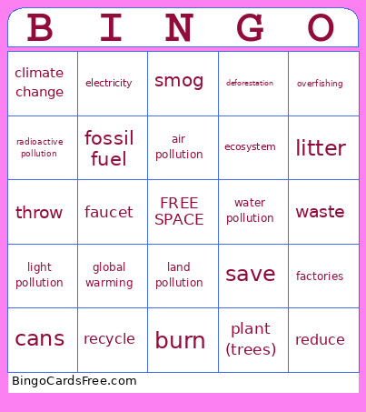 Unit 4 Bingo Card