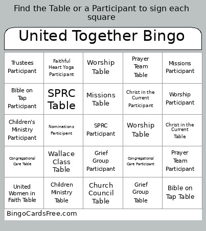 United Together Bingo Card