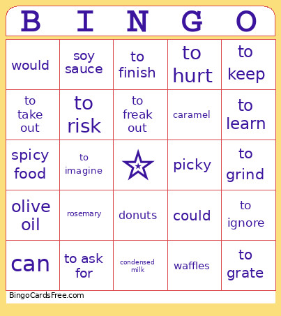 Units 13-17 Bingo Card
