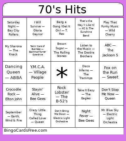 UNOS 10/15 Bingo Card